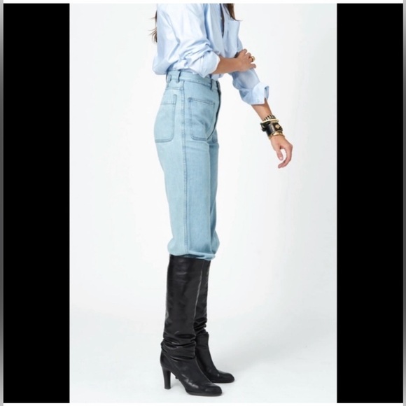 MAYLE JJ Patch Pocket High Waist Flare Jean Size 24 - Picture 8 of 8